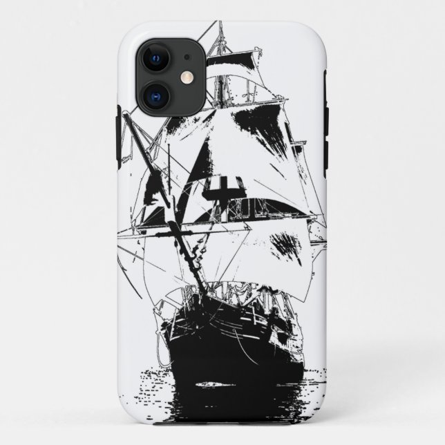 Black Ship Silhouette Case-Mate iPhone Case (Back)