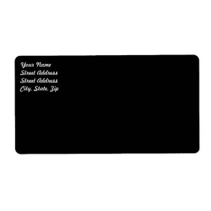 Black Shipping Label