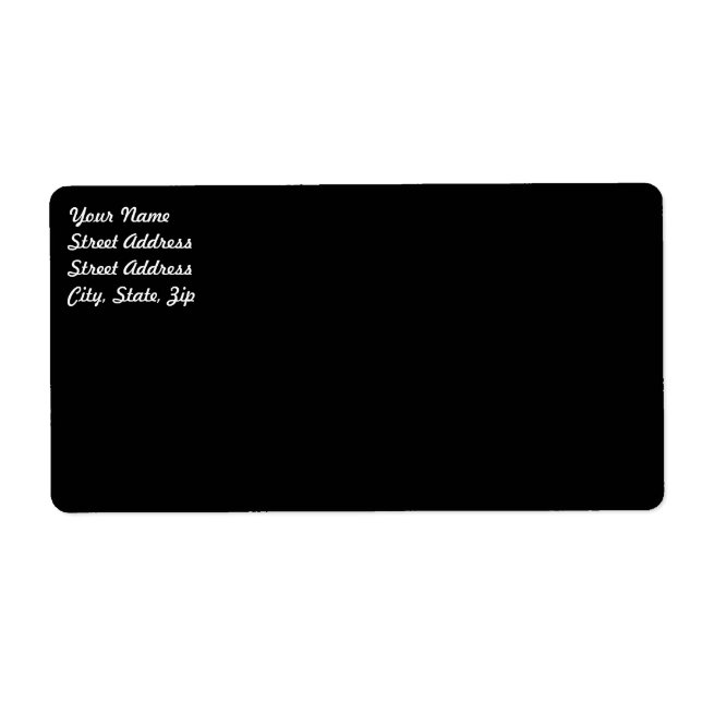 Black Shipping Label (Front)