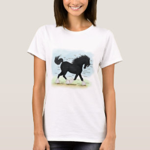 Black Shire Horse Educational Anatomical Chart T-Shirt