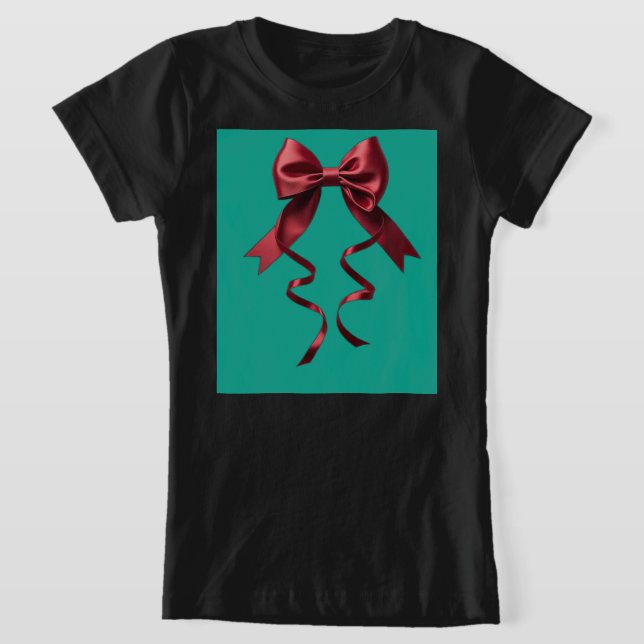 Black shirt with green bow (Laydown)