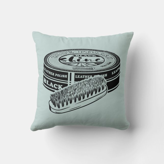 Black shoe polish tin cushion (Back)