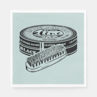 Black shoe polish tin