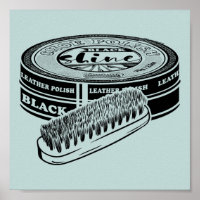 Black shoe polish tin