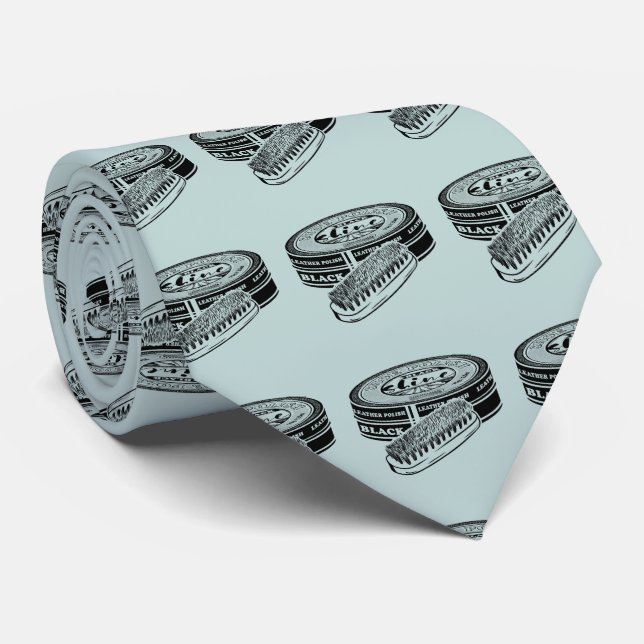 Black shoe polish tin tie (Rolled)