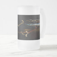 black shooter frosted glass beer mug