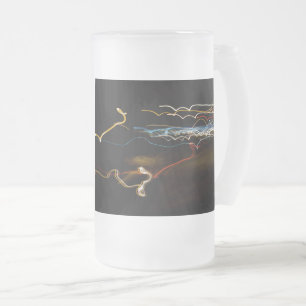 black shooter frosted glass beer mug
