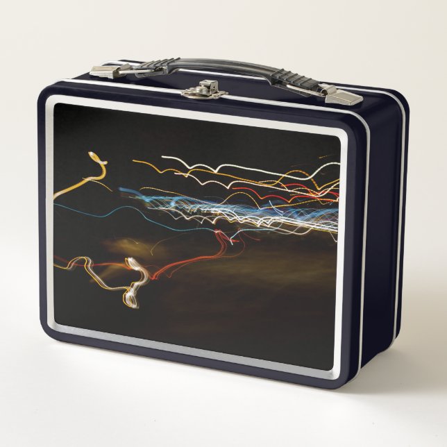 black shooter metal lunch box (Front)