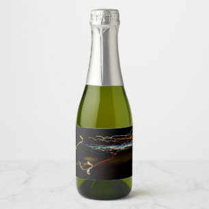 black shooter sparkling wine label