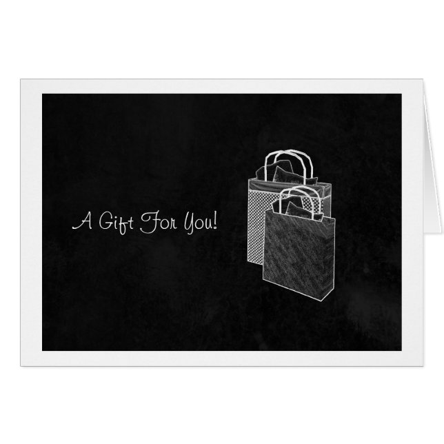 Black Shopping Spree Money Enclosed (Front Horizontal)