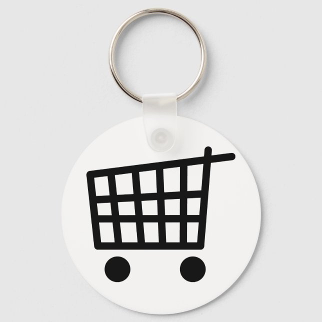 black shopping trolley key ring (Front)
