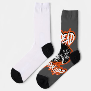 black short-sleeve crewneck t-shirt socks