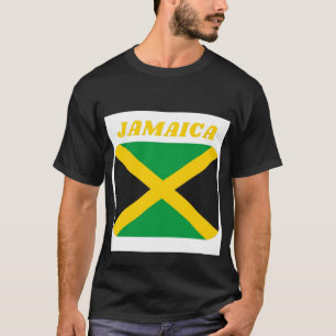 Black Short Sleeve Jamaican Flag T-Shirt