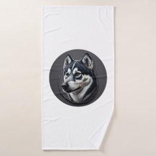 Black Siberian Bath Towel