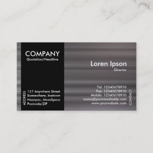 Black SideBand - Brushed Metal Tex Business Card