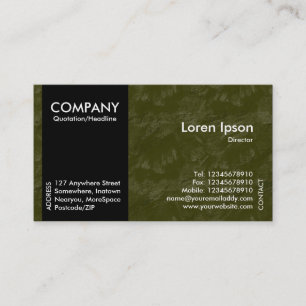 Black SideBand - Dark Green Petal Brushed Tex II Business Card