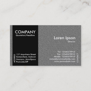 Black SideBand - Mid Grey Embossed Texture Business Card