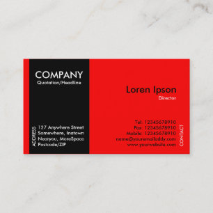 Black SideBand - Red (FF0000) Business Card