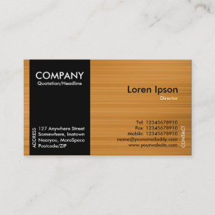 Black SideBand - Yellow Brushed Tex Business Card
