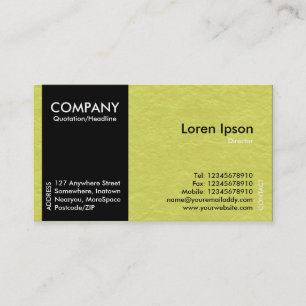 Black SideBand - Yellow Paper Texture Business Card