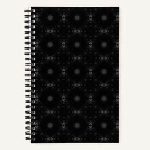 Black Signature Pattern Notebook
