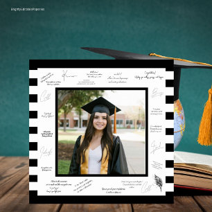 Black Signatures Memories Autograph Graduation Poster
