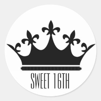 Black Silhouette Crown Stickers