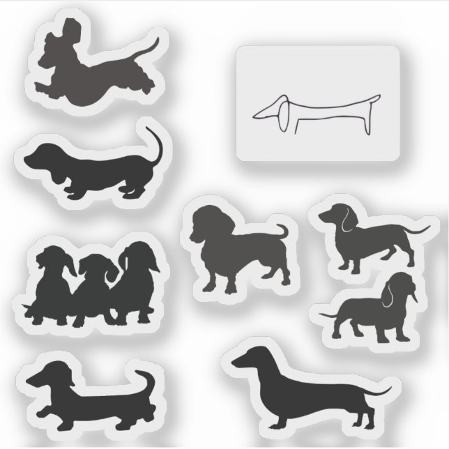 Black Silhouette Dachshund (Front)