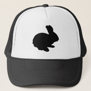 Black Silhouette Easter Bunny Hat