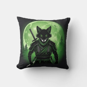 Black Silhouette Fox Cushion