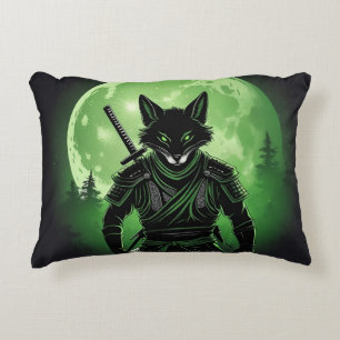 Black Silhouette Fox Decorative Cushion