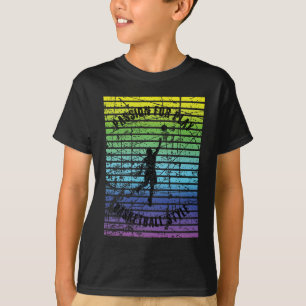 Black Silhouette Of A Basketball Player Against Th T-Shirt