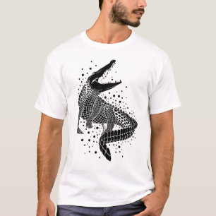 Black Silhouette Of a Crocodile T-Shirt