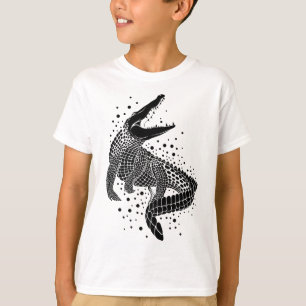Black Silhouette Of a Crocodile T-Shirt