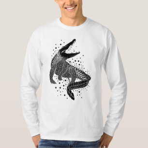 Black Silhouette Of a Crocodile T-Shirt