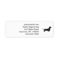 Black silhouette of dachshund