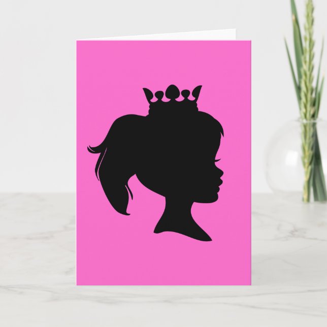 Black Silhouette Princess T-shirts and Gifts Card (Front)