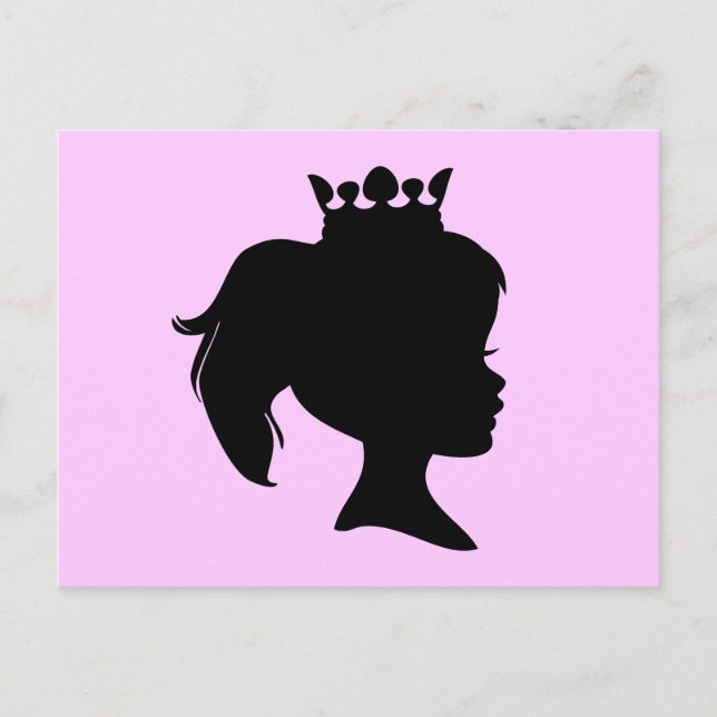 Black Silhouette Princess T-shirts and Gifts Postcard (Front)