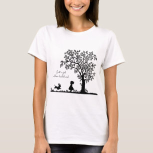 Black Silhouette Running Dachshund T-Shirt