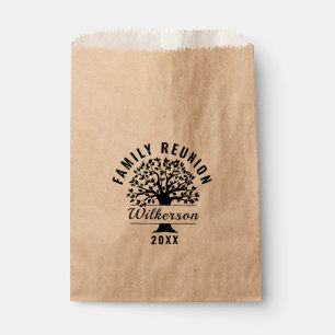 Black Silhouette Tree Family Reunion Souvenir Gift Favour Bags