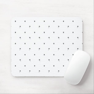 Black Silhouettes of Coconut Trees and Aliens Mouse Mat