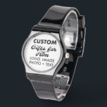 Black Silicone Watch Custom Gifts for Him<br><div class="desc">Custom Gifts for Him personalised Black Silicone Watch. Upload logo,  photo,  image,  design and add your own text to make your own personalised birthday,  Christmas,  Father's Day,  Valentine's Day celebration,  office gifts for him (man,  men,  husband,  boyfriend,  father,  dad,  young man,  son).</div>