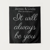 Black Silver 25th Anniversary Photo Booth Backdrop