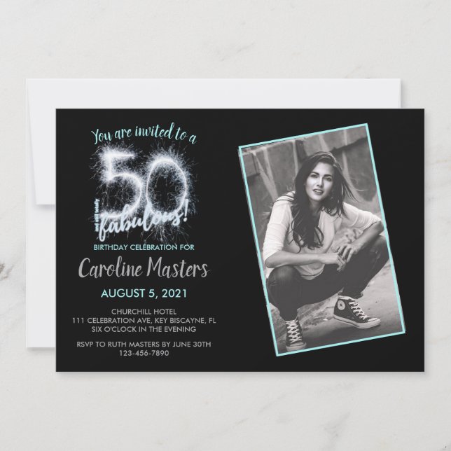 Black Silver 50 & still Fabulous 50th Birthday (Front)