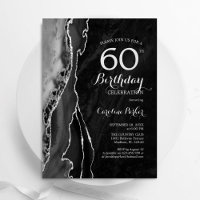 Black Silver Agate 60th Birthday