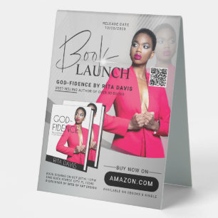 Black & Silver Author Book Launch Advertisement