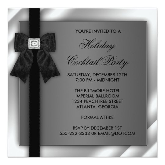 how to say black tie on invitation