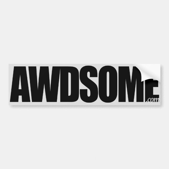 black silver bumper sticker (Front)