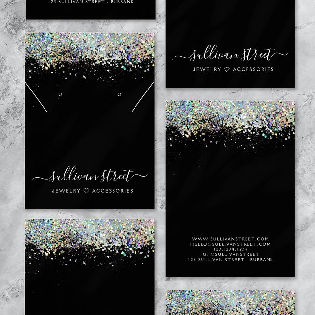 Black Silver Calligraphy Necklace Display Card (Creator Uploaded)