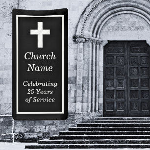 Black Silver Church 25th Anniversary Party  Banner